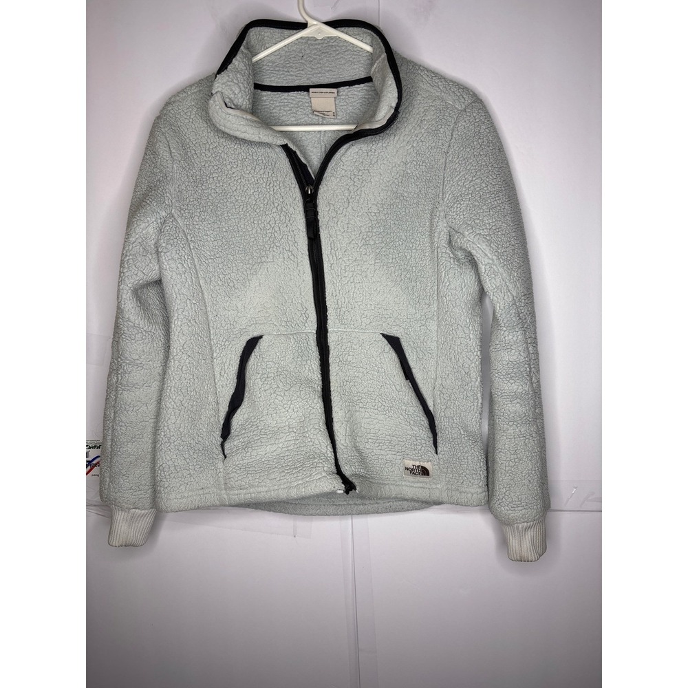The North Face Womens Sherpa Fleece Jacket Full‎ Zip light Blue Size M